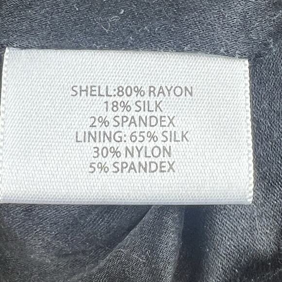 Eileen Fisher Black Crushed Velvet Silk Blended Blazer Jacket Size L - Picture 7 of 8